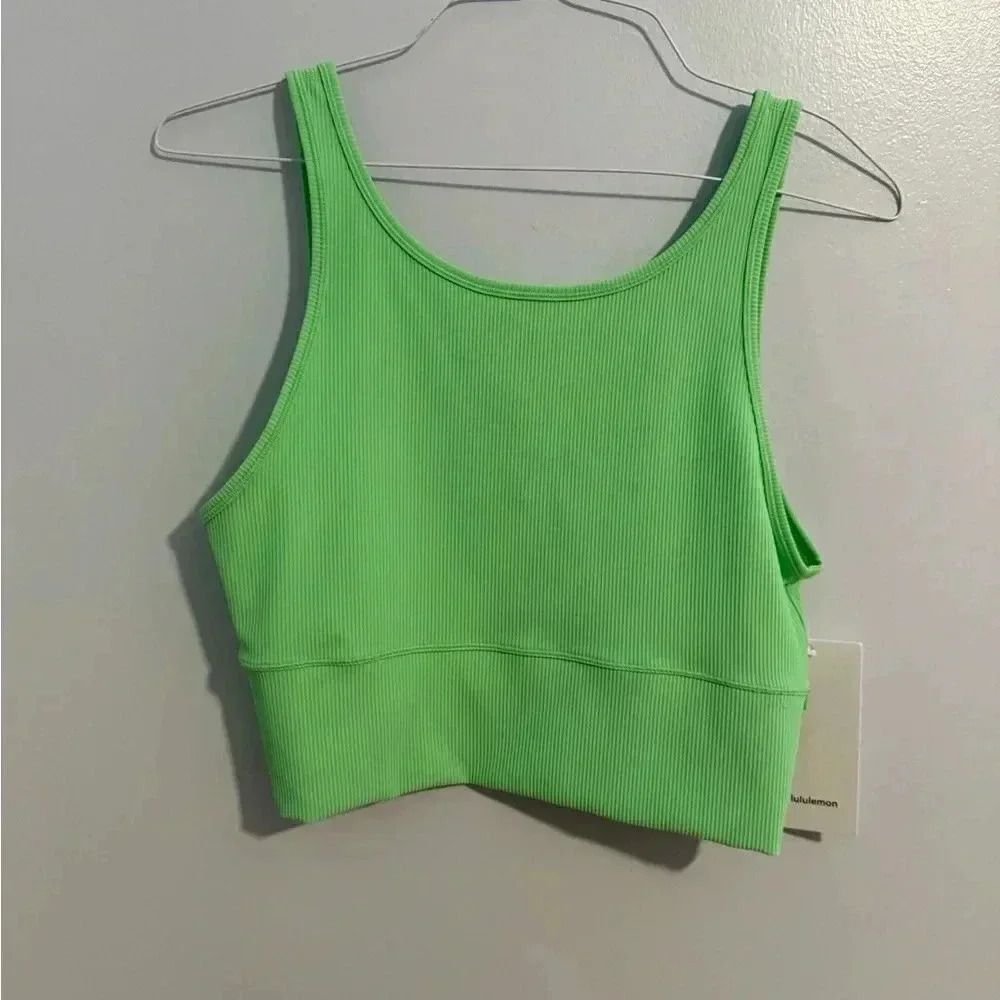 NWT! Lululemon Like Green size 14 Rib Power Pivot Tank - Picture 2 of 9
